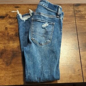 American Eagle Outfitters Blue Distressed Jeggings